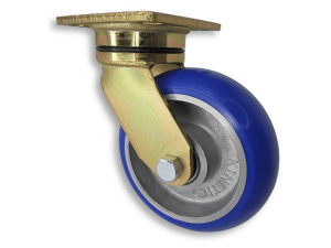 8″ x 2″ Maintenance Free Swivel Caster, (KN) KINETIC® Wheel, High Performance Extended Swivel Lead